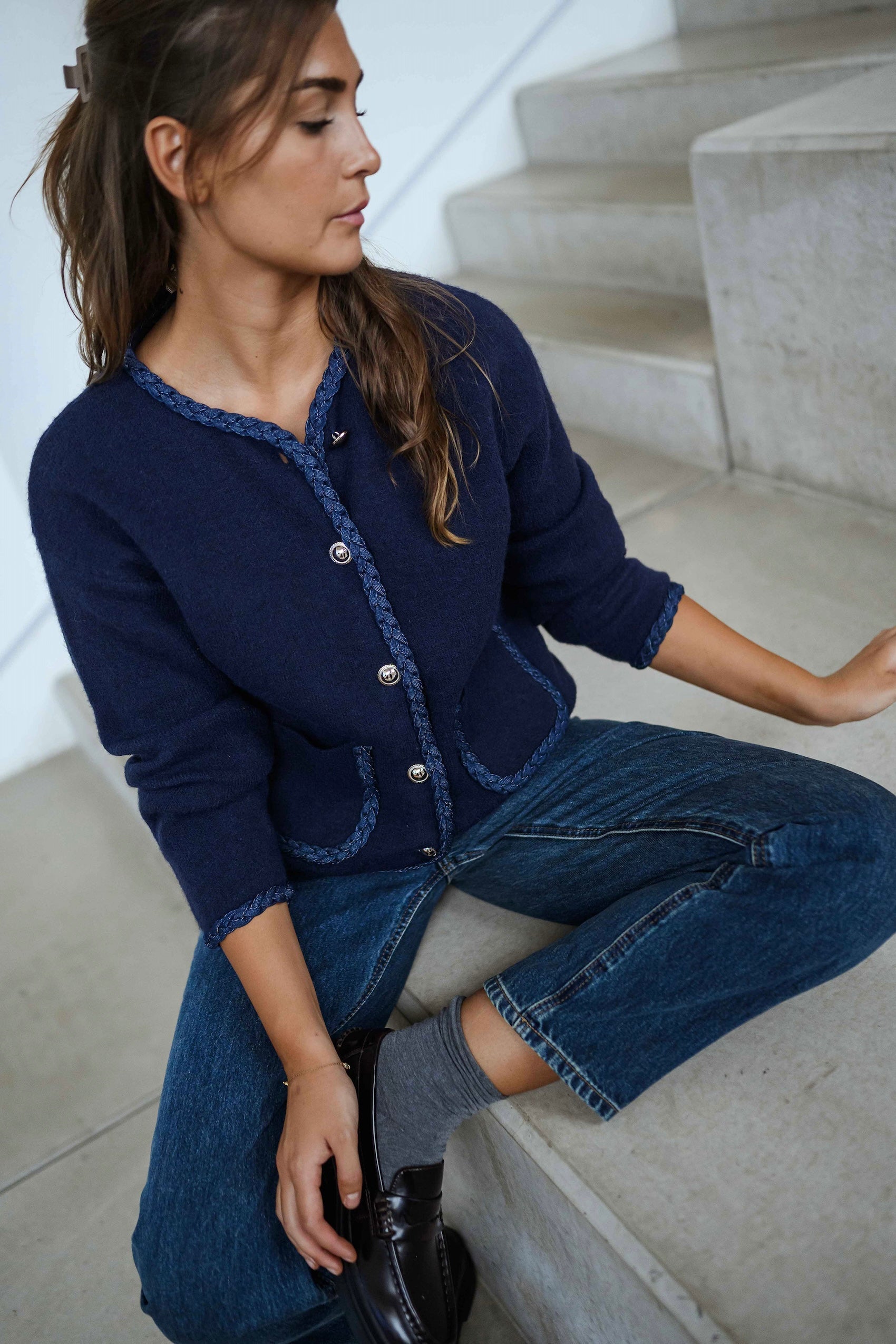 Blue Isadora Cardigan