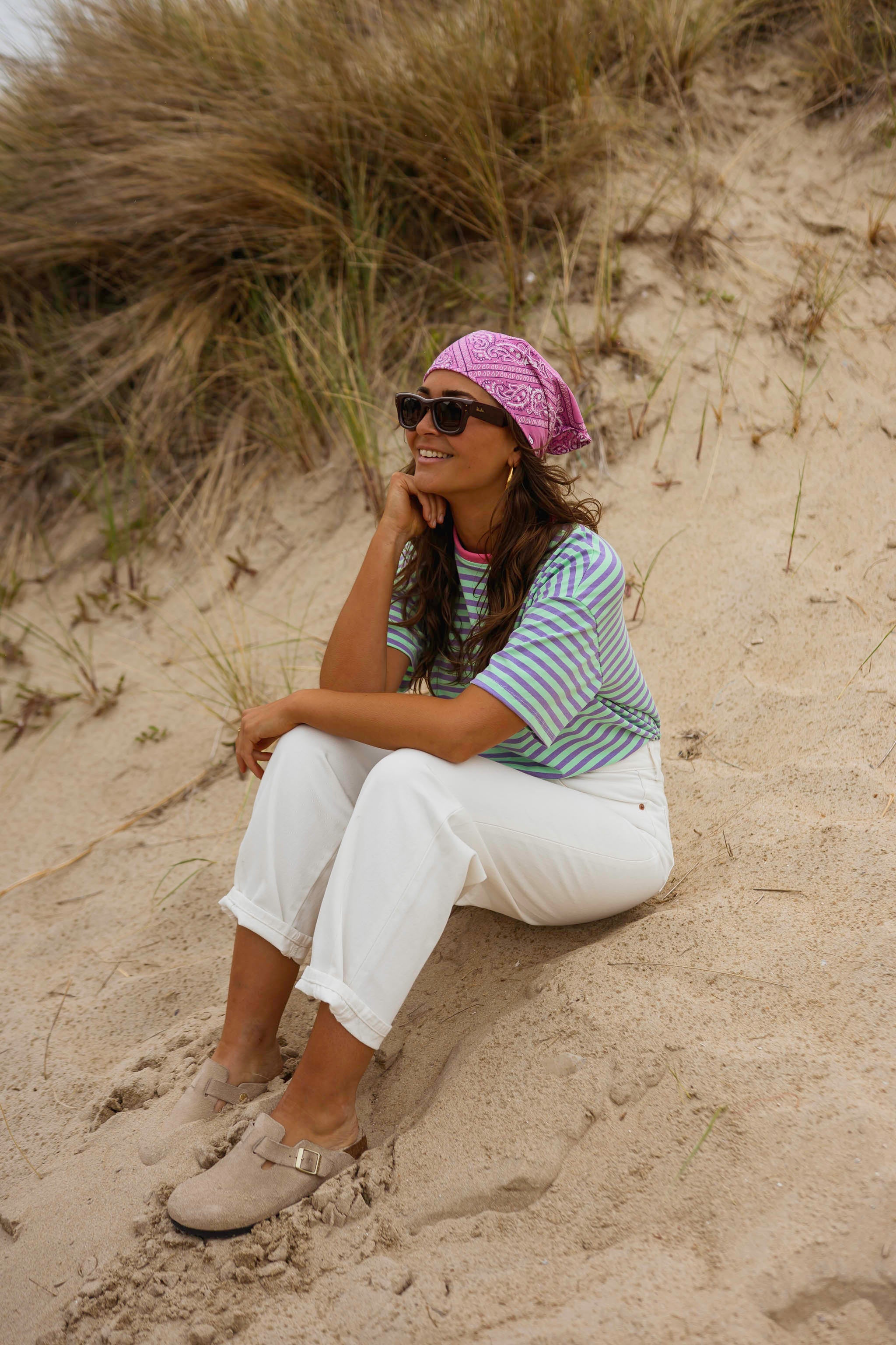 Pink Bandana Denia Scarf
