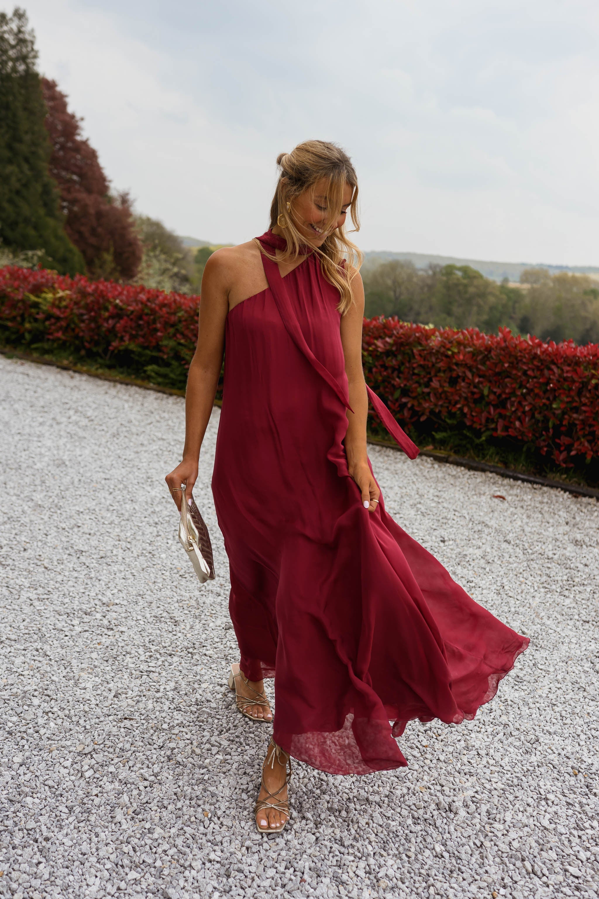 Raspberry Isia Dress