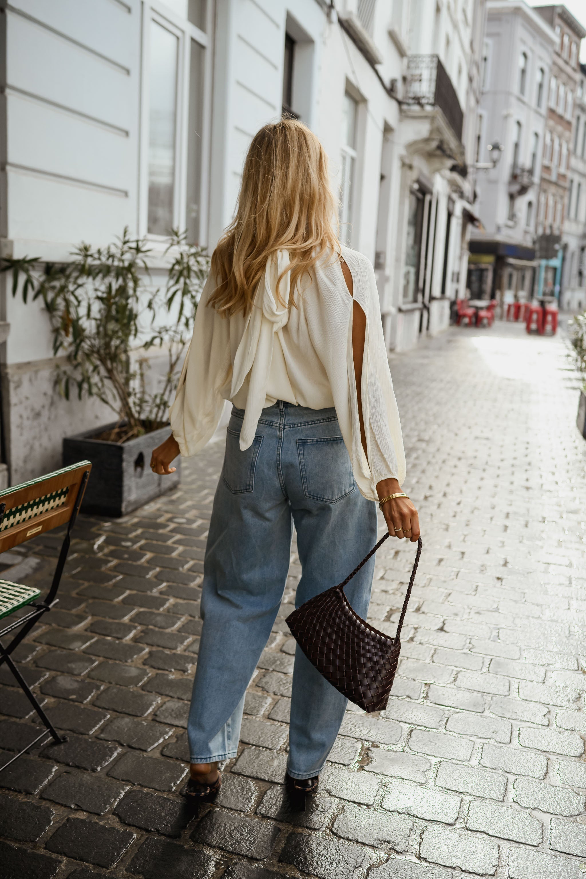 White Belly Blouse